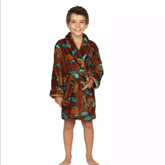 Scooby Doo Boys Brown Fleece Robe - Picture 3 of 4